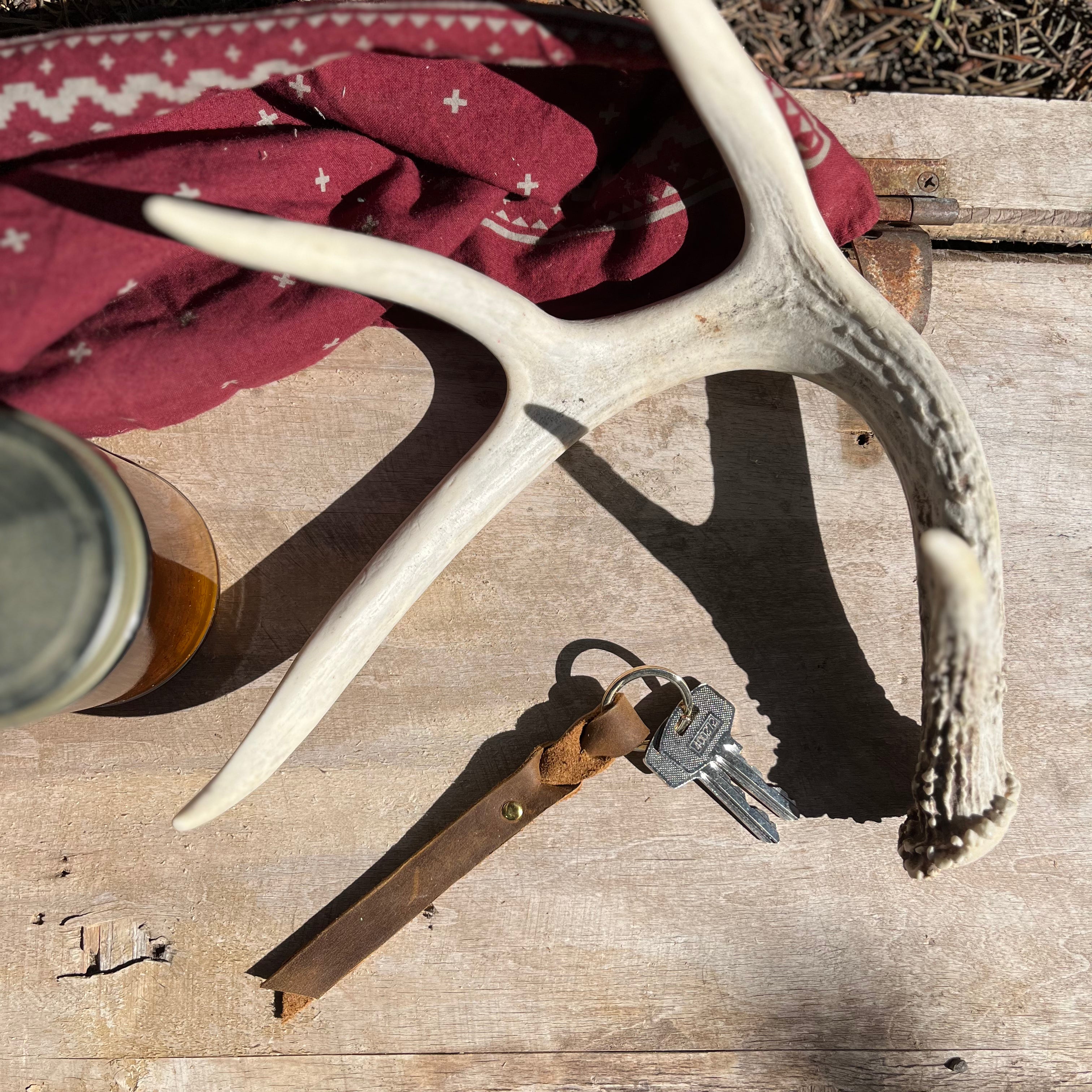 Leather Keychain - Sapling