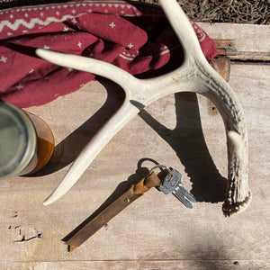 Leather Keychain - Sapling