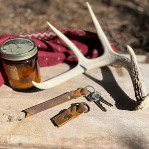 Leather Keychain - Sapling